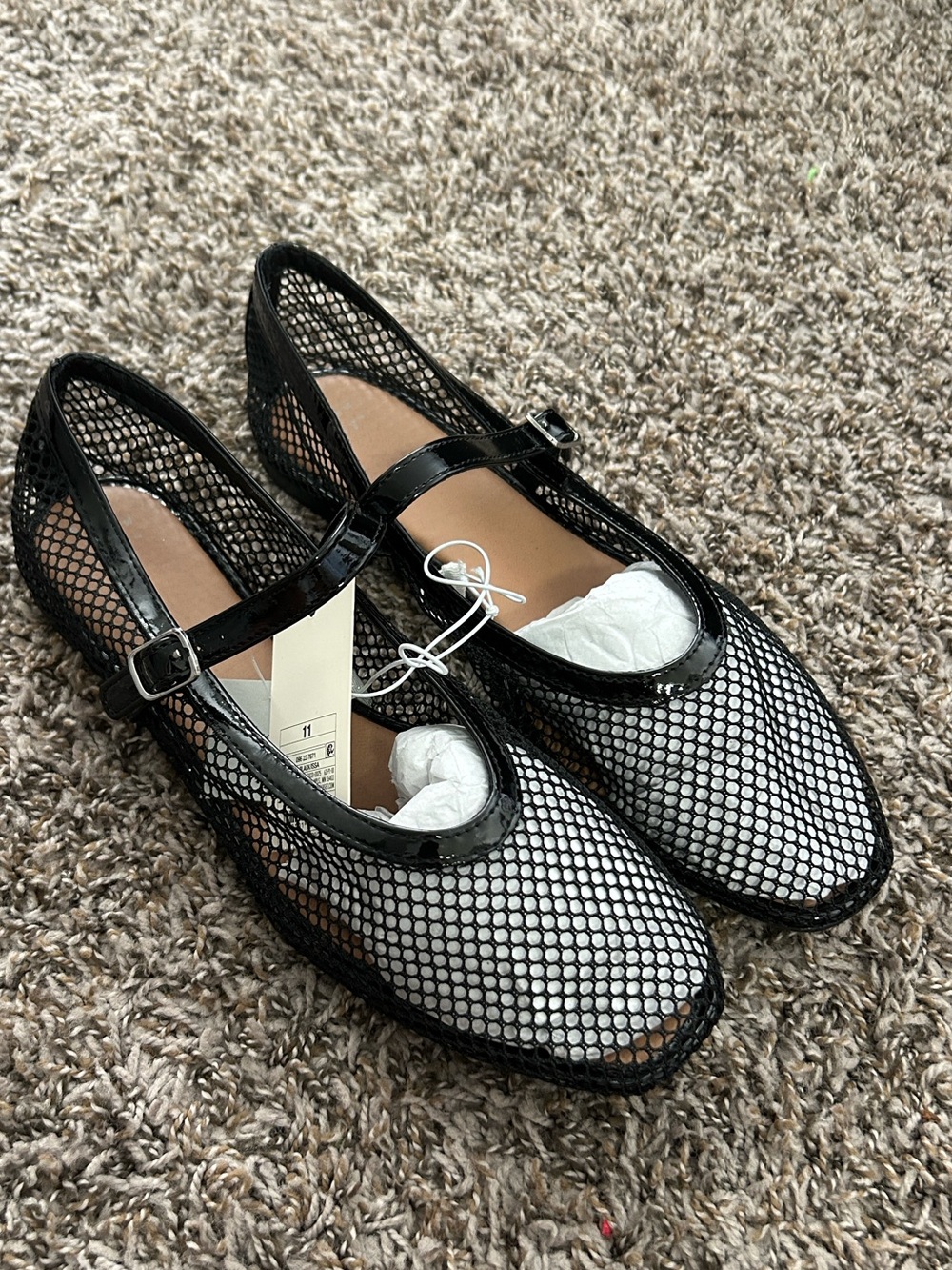 A New Day “Issa”Mary Jane Jet Black Mary Jane Flats NWT